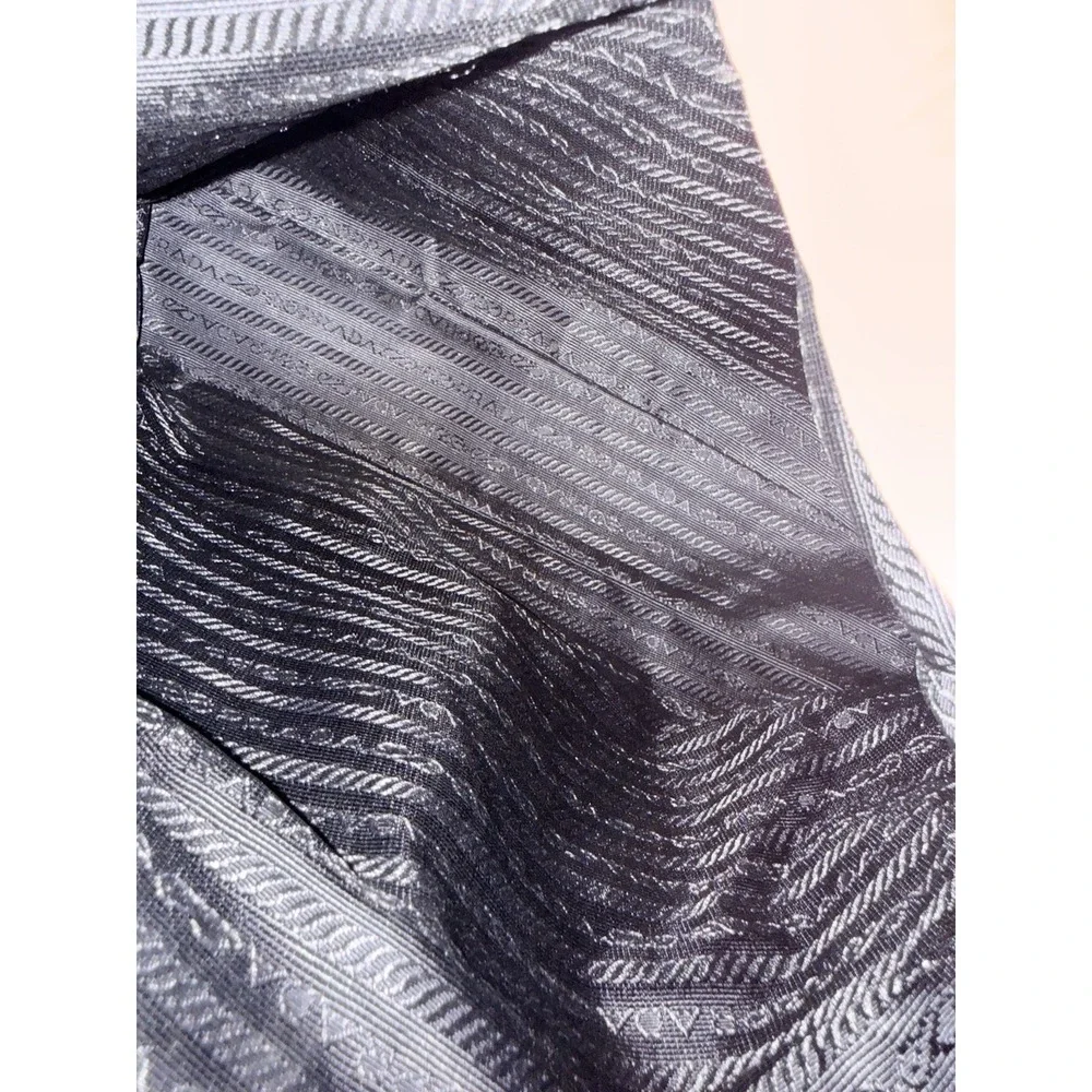 PRADA Tote Bag Black Nylon Unisex Y2K Vintage S - Picture 7 of 16